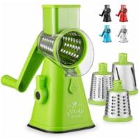 Zulay Kitchen Manual Rotary Cheese Grater with Handle - Light Green