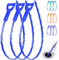 Simple Craft 20-Inch Plumbing Snake Drain Clog Remover - 3 Pack, Blue