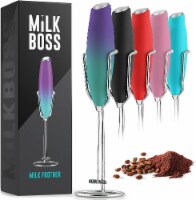 Zulay Kitchen Milk Boss Powerful Milk Frother Handheld With Upgraded Holster Stand - Aurora