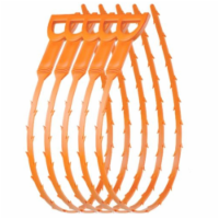 Simple Craft 20-Inch Plumbing Snake Drain Clog Remover - 5 Pack - Orange
