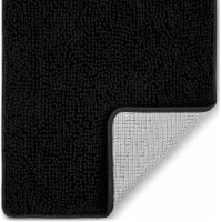 Zulay Kitchen Soft Shaggy Bathroom Rug - 17 x 24 - Black