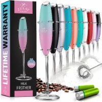 Zulay Kitchen Milk Frother with Batteries Included - Bubblegum