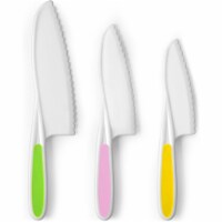 Zulay Kitchen Kids Knife Set - Yellow, Pink, Light Green