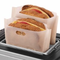 Zulay Kitchen 6 Pack Reusable Toaster Bags For Grilled Cheese Sandwiches Perspective: Main