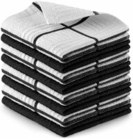 Zulay Kitchen Absorbent Kitchen Towels Cotton - Black