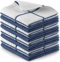 Zulay Kitchen Absorbent Kitchen Towels Cotton - Dark Blue