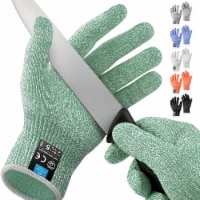 Zulay Kitchen Cut Resistant Gloves Food Grade Level 5 Protection - Green