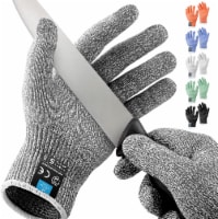 Zulay Kitchen Cut Resistant Gloves Food Grade Level 5 Protection - Gray