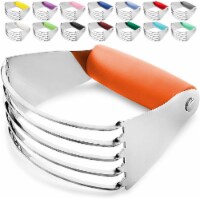 Zulay Kitchen Dough Blender and Pastry Cutter - Orange