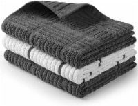 Zulay Kitchen Absorbent Kitchen Towels Cotton - Gray