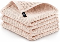 Zulay Kitchen Waffle Weave Towels - 3 Pack 12 X 12 Inch - (Beige) Perspective: Main