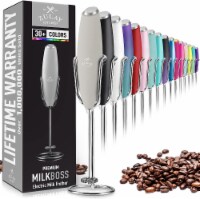 Zulay Ultra High Speed Milk Frother For Coffee With New Upgraded Stand - Gray