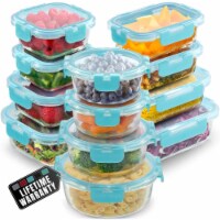Zulay 12 Pack Airtight Borosilicate Glass Meal Prep Containers with Lids Perspective: Main