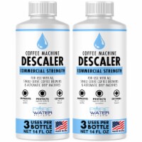 Descaler for Coffee Machines (2 Pack, 6 Total Uses), USA Made, Commercial Strength Solution