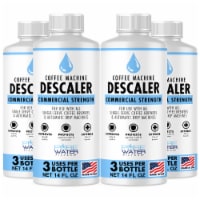 Descaler for Coffee Machines (4 Pack, 12 Total Uses), USA Made, Commercial Strength Solution