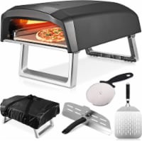 Commercial Chef Propane Gas Portable Pizza Oven Outdoor with Bundle - L-Shaped Burner