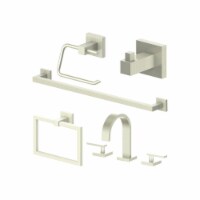 , Towel Rail, Hook, Ring and Toliet Paper Holder in Brushed Nickel