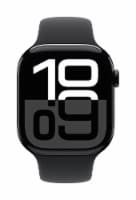 Apple® Watch Series 10 GPS 46mm Jet Black Aluminum Case with Black Sport Band - S/M Perspective: Main