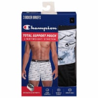 Champion Large 3 Piece Polyspan Total Support Pouch Boxer Brief - Assorted Colors