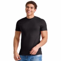 Hanes Xtemp Performance Triblend Short Sleeve Crew Tee - Black Perspective: Main