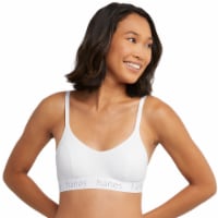 Hanes Originals Triangle Bralette - White Perspective: Main