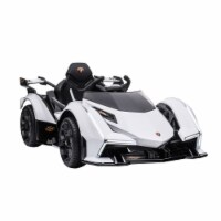 White Lamborghini GT 12V Kids Ride-On Toy Battery Powered Sports Car w/ Remote