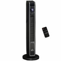 Portable Oscillating Ceramic Space Heater w/ Remote & Tip-Over Protection, Black