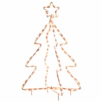 30  Holiday Pre-Lit Tree LED Rope Light Outdoor Yard Christmas Decoration, White