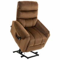 Electric Power Lift Chair Massage Recliner Lounger w/ 8 Vibration Points, Brown