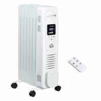 Portable Ceramic Space Heater w/ Remote & Tip-Over Protection, White
