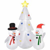 6' Inflatable Christmas Snowmen Christmas Tree Blow-Up Outdoor Display w/ LEDs