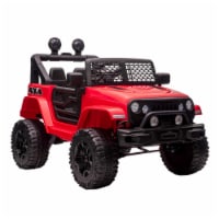 12V Battery Powered Kids Ride On Car Off Road Truck Toy w/ Parent Remote, Red