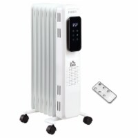 Portable Ceramic Space Heater w/ Remote & Tip-Over Protection, White