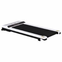 Home Gym Treadmill, Walking Jogging Exercise Machine w/ LED Monitor, White