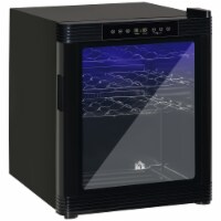 24  Wine Beverage Cooler Refrigerator w/ 18 Bottle Capacity & LCD Screen, Black