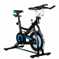 Adjustable Indoor Cycling Bike w/ LCD Monitor, Handlebars, 220 lbs. Weight Limit