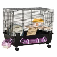 Multi tier Hamster Habitat Big Cage for Small Animals w Tubes Ramp Bottle 1 Unit Metro Market
