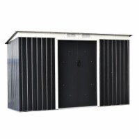 9'x4' Outdoor Garden Storage Shed Steel Garage Tool Utility House Backyard Lawn