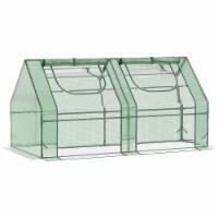 6' x 3' x 3' Portable Garden Greenhouse w/ PE Mesh Cover & Windows, Green