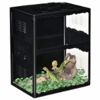 Reptile Cage Enclosure, Lizard Breeding Tank w/ Lamp Holders, Turtle, Chameleon