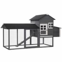 84  Chicken Coop Wooden Hen House, Rabbit or Rooster Hutch w/ Run, Nesting Box