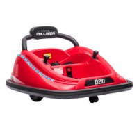 12V Kids Bumper Car Twins Motor, w/ Parent Remote Control Light 360° Rotation