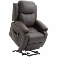 PU Leather Power Lift Electric Recliner Sofa Chair w/ Remote Control, Brown