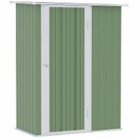 Outdoor Storage Shed with Lockable Door for Yard Tools and Accessories, Green