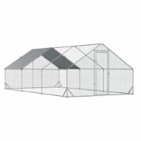 10' x 20' 6.5' Chicken Coop Cage, Outdoor Hen House w/Cover & Lockable Door