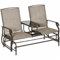 Outdoor Glider Chair, 2 Person Steel Rocking Chair, Patio, Backyard, Porch