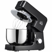 Electric Standing Stainless Steel Mixer w/ 6 QT Bowl, Beater & Dough Hook, Black