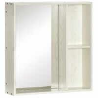 Medicine Cabinet w/ Mirror, Storage Shelf, Wall Mounted Bathroom Cabinet, White