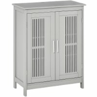 Bathroom Floor Cabinet, Freestanding Linen Cabinet, Storage Cupboard, Grey