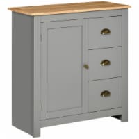Modern Storage Sideboard Kitchen Cabinet Table w/ 3 Drawers & Adjustable Shelf